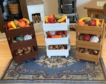 Veggie and Fruit Trolly for 1:12 Scale Dollhouse