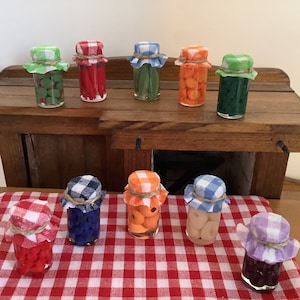 Pick and Choose Canned Vegetables and Fruit for 1:12 Dollhouse or 1-6 Scale (fashion doll size)  Priced Individually