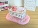 Pretty in Pink Cradle with Blanket, Rug, and Teddy Bear for 1:12 Scale Dollhouse 