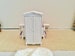 White Armoire with Shelves for 1:12 Scale Dollhouse 