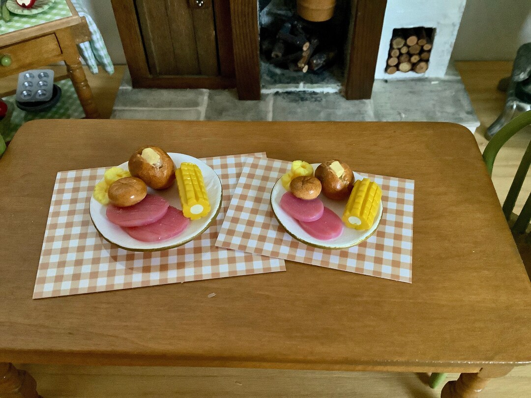 Ham Dinner With All the Trimmings for Dollhouse or 16 Size fashion