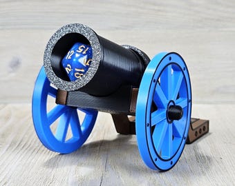 Würfelwerfer – D&D Würfelroller, Dungeons & Dragons Geschenk, optionale Tragekiste – Blau
