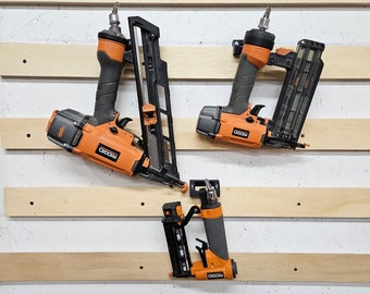 Universal Nail Gun Wall Mount -T2 Hook *French Cleat and Screw To Wall Options*