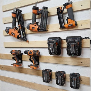 2 Pack RIDGID 18V Battery Holder/ Mount - *French Cleat and Screw To Wall Options* image 8