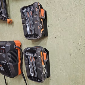 2 Pack RIDGID 18V Battery Holder/ Mount - *French Cleat and Screw To Wall Options* image 5
