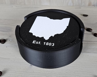 Ohio Coasters- Set of 4 -Pick Your State-Gift-State Pride