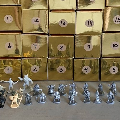 Dungeons and Dragons Miniatures Advent Calendar With 12 or 24 Etsy