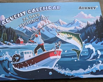 Fishing Advent Calendar 24 Days of Fishing Lures, Jigs, Baits, Hooks