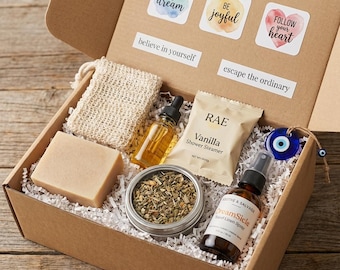 Zelfzorggeschenkdoos | Natuurlijke wellness, aromatherapie en kruidenthee