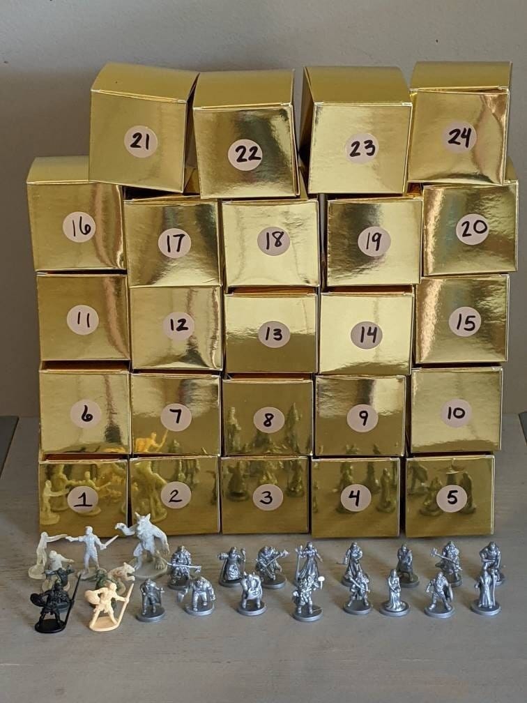 Dungeons and Dragons Miniatures Advent Calendar With 24 Etsy