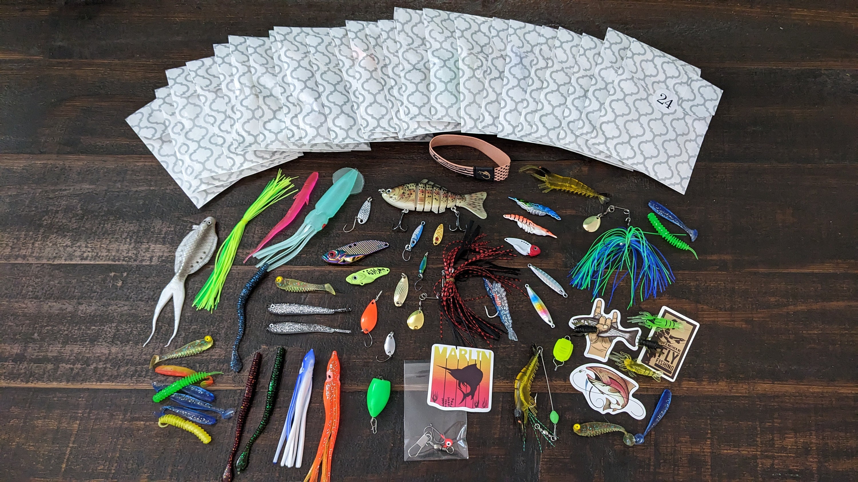 Fishing Advent Calendar Assembled in USA Huge Selection of Lures