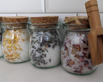 Epsom Salts with wooden spoon