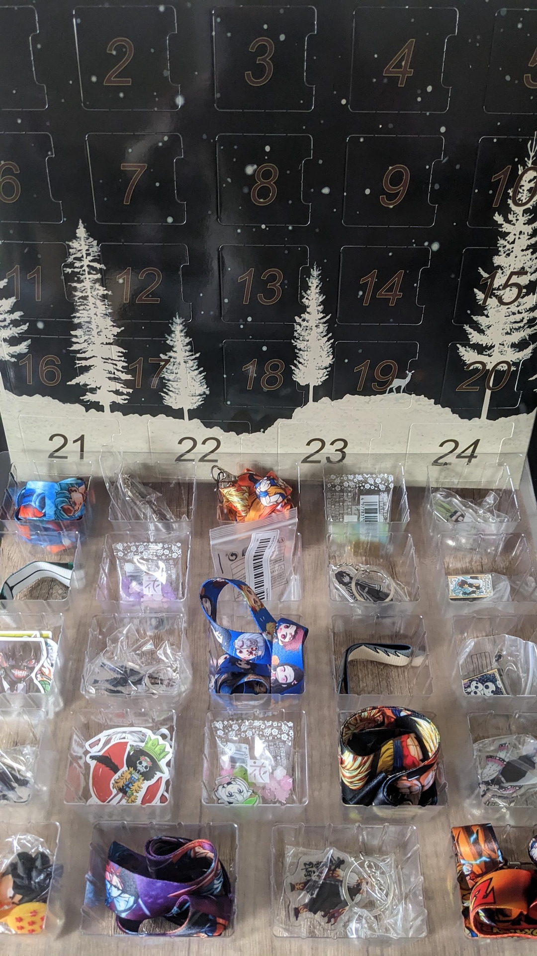 Anime Advent Calendar With Keychains, Buttons, Pins, and Stickers Etsy UK