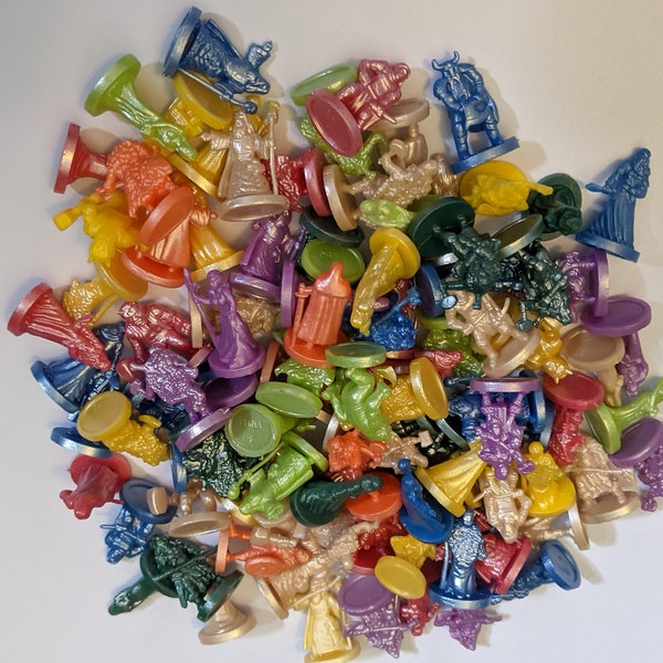 Ensemble de 50 pièces multicolores D&D Miniatures - Donjons et dragons miniatures - Jeux de rôle RPG Minis D&D