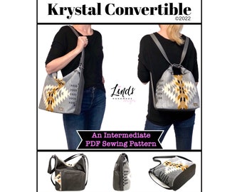 Krystal Convertible bag (includes SVG files), convertible backpack, convertible bag, 2 in 1 bag