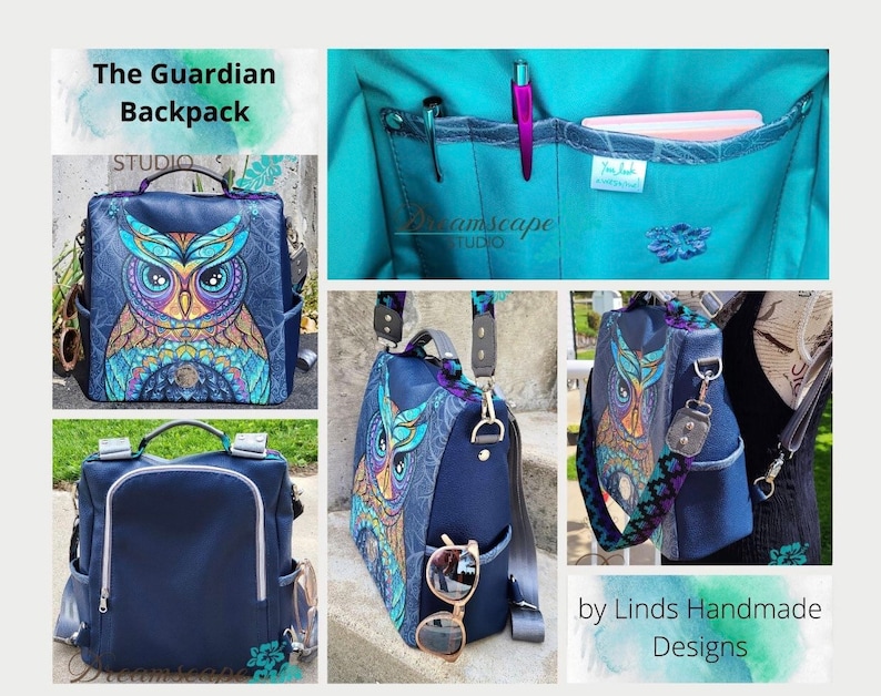 Guardian anti-theft backpack PDF sewing pattern includes SVGs, diy antitheft backpack, backpack sewing pattern, rucksack diy, image 4