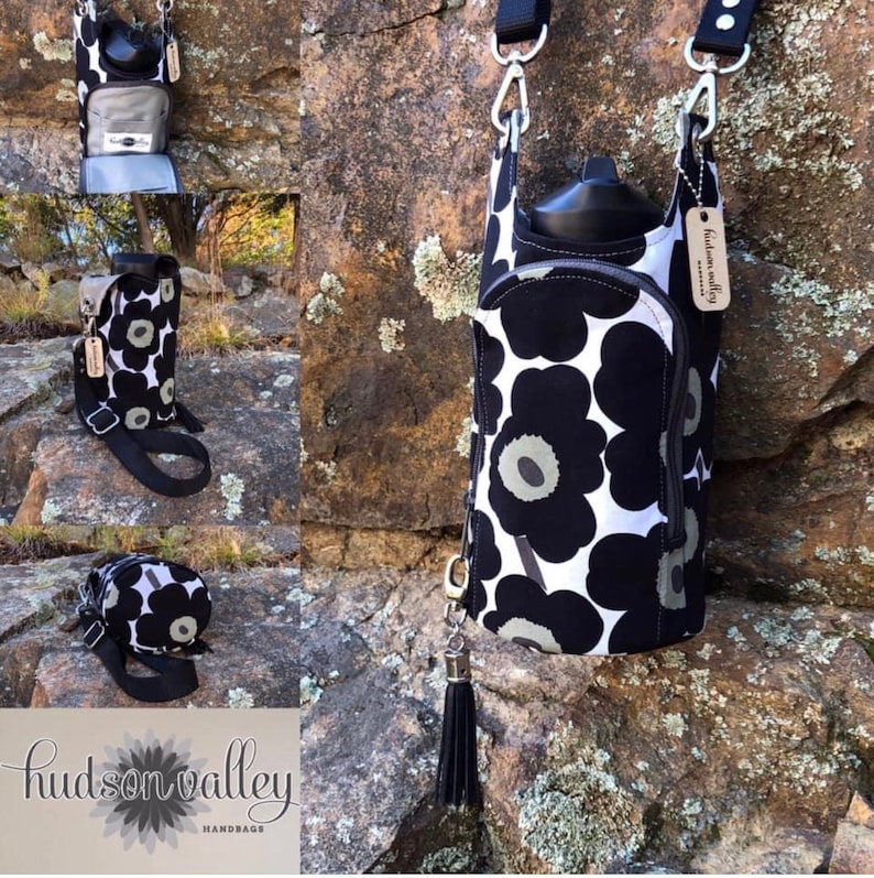 H20 2GO Sling PDF sewing pattern includes SVGs, waterbottle holder, beverage purse, linds handmade design, DYI waterbottle holder image 9