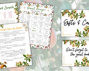 Pacchetto stampabile Apple-y Ever After Bridal Shower [5 articoli]