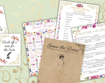 Regency Era Garten Teeparty Brautparty druckbare Paket [6 Artikel]