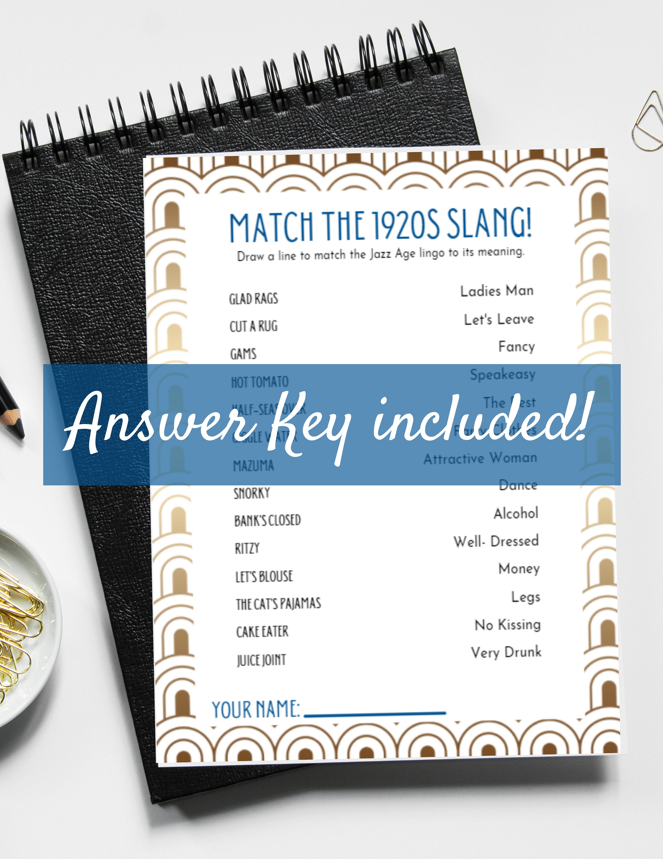 Roaring 20s Gatsby Party Games Printable Bundle (5 Designs) - Etsy