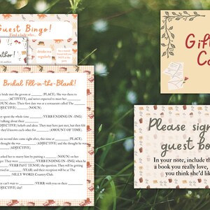 Bookish Cottagecore Bridal Shower PRINTABLE KIT (5 designs)