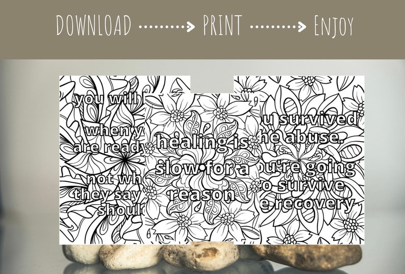 DIGITAL DOWNLOAD Healing Coloring Pages - Etsy