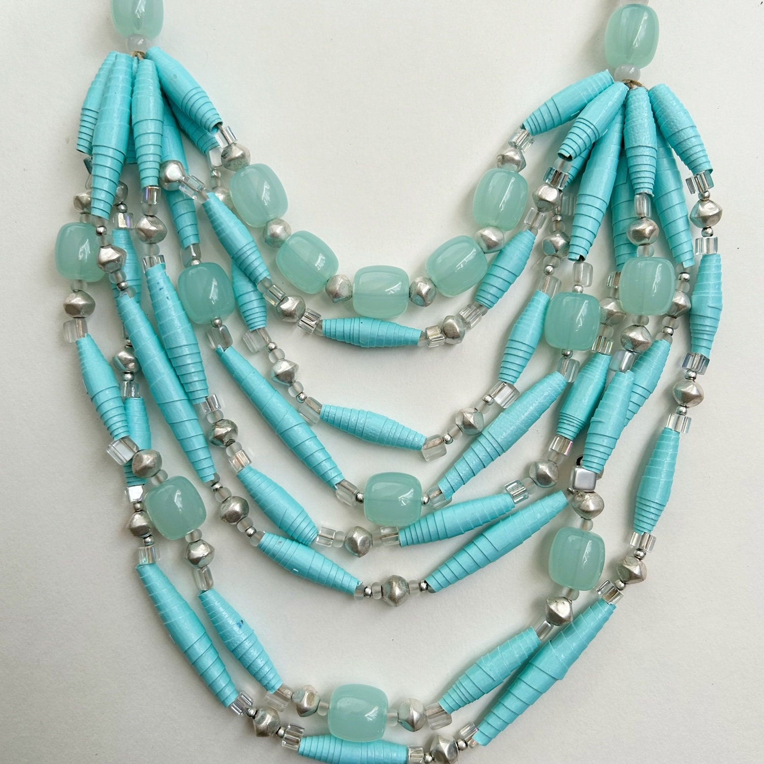 The Blue Bead Necklace Light Blue main image 1