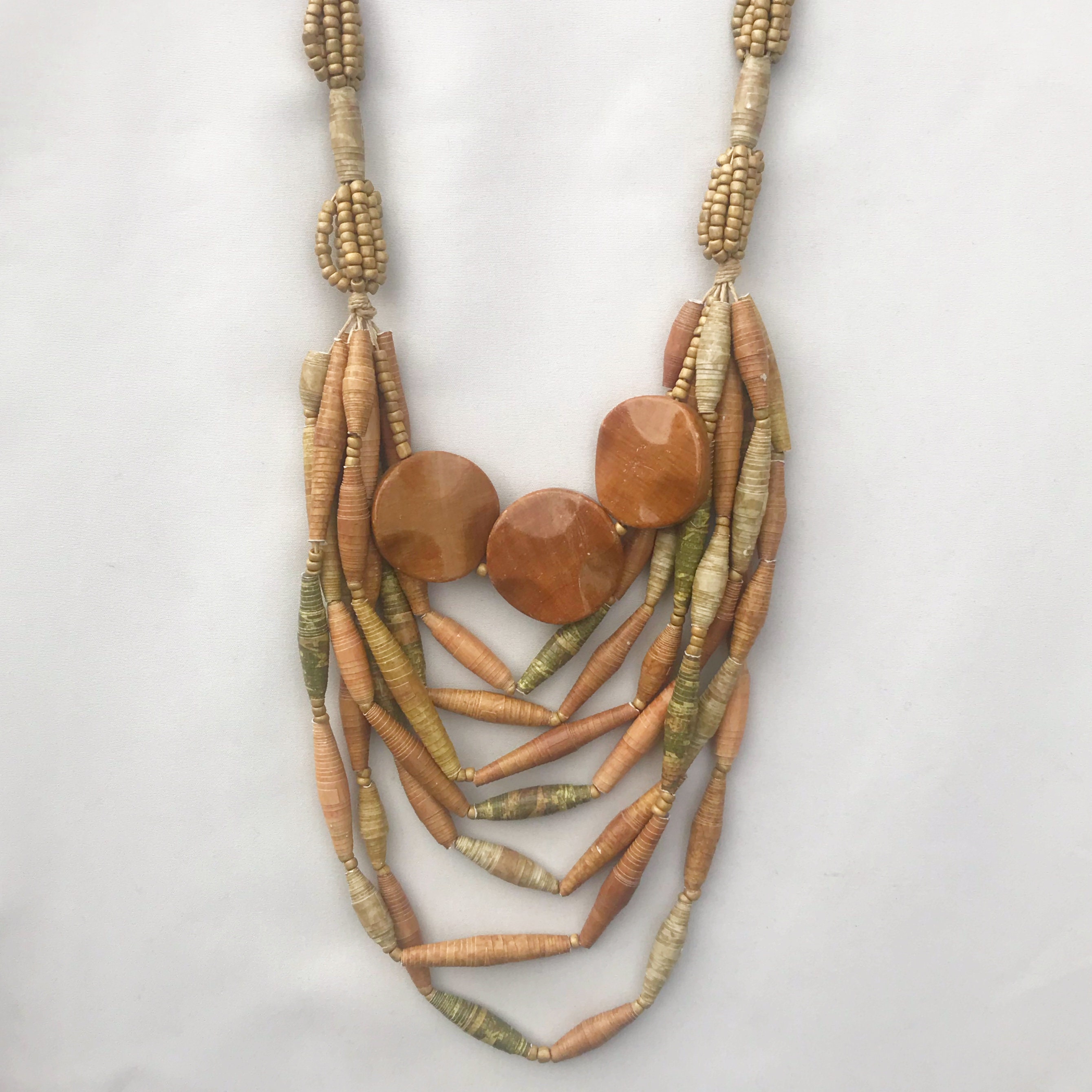Gold Statment Multi Bead Necklace main image 0