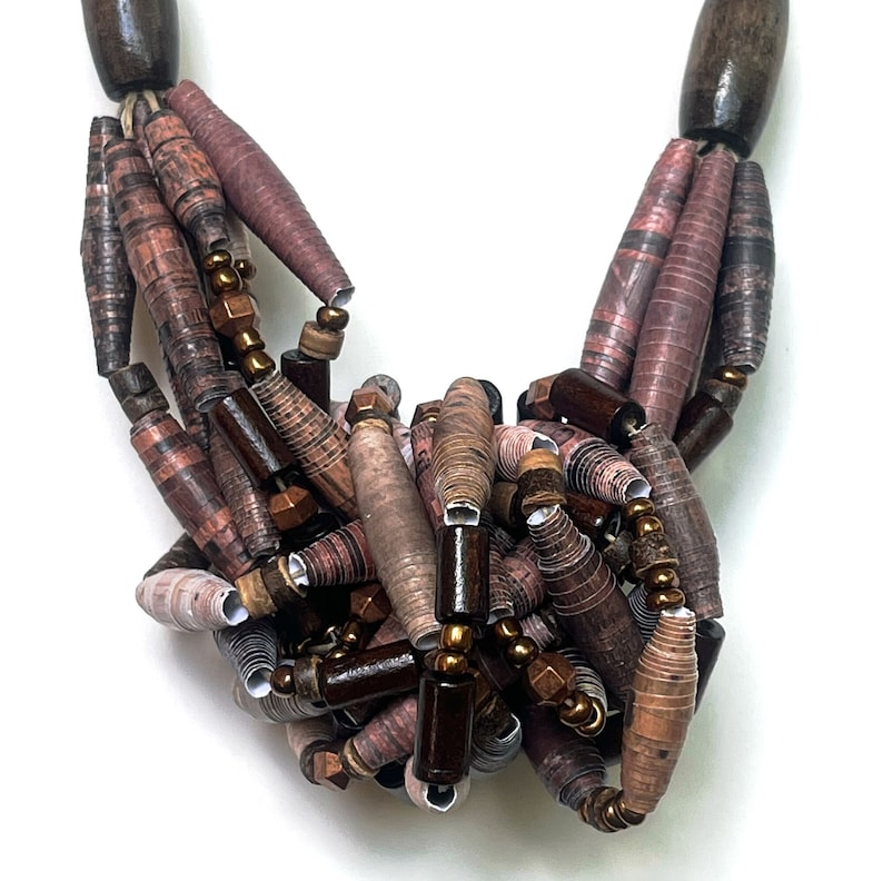 Chunky Brown Bead Necklace main image 0