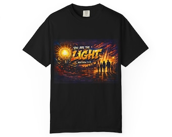 You Are The Light T-shirt | Christian Faith Design, Matthew 5:14 Scripture Shirt