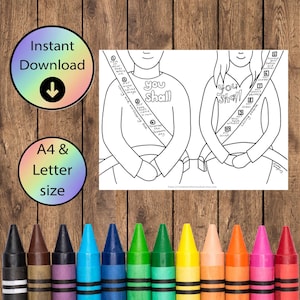 Ten Commandments Coloring Page: Christian Church Activity (A4 & Letter PDF Download