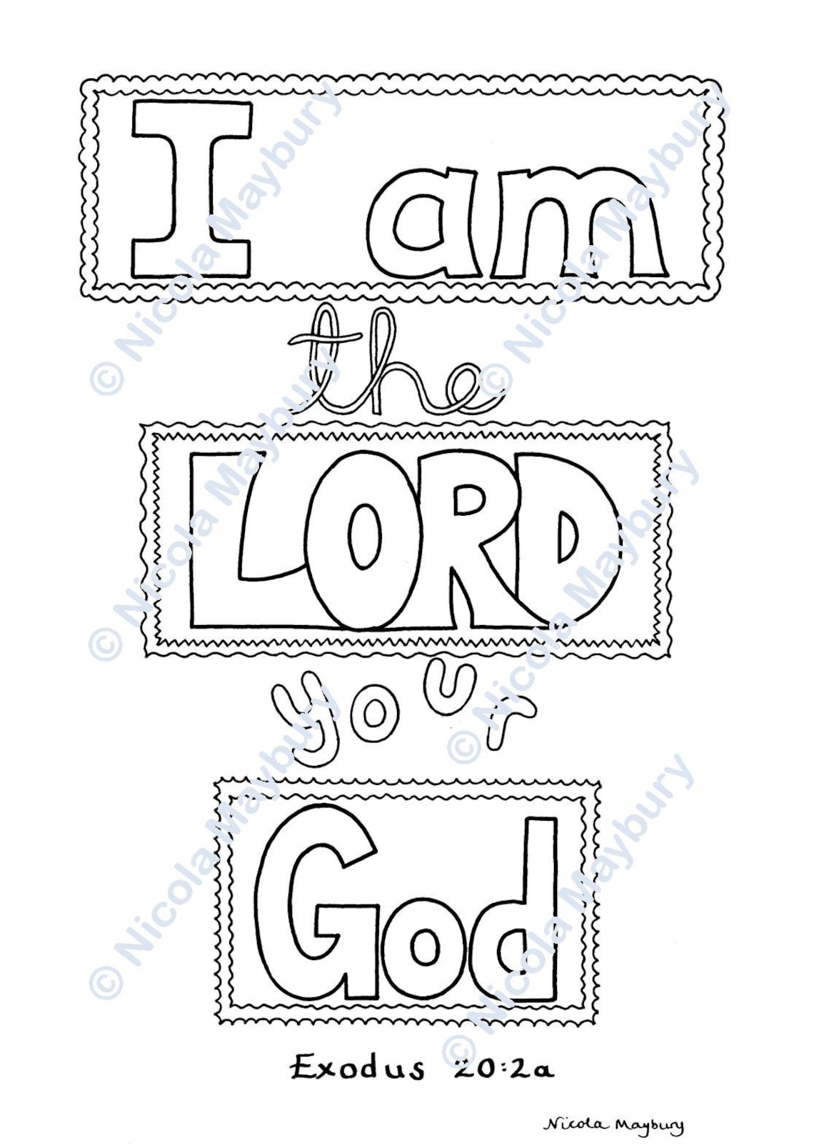 Set of 4 Christian Colouring Sheets Trusting God Help Pack Ideal Sunday ...