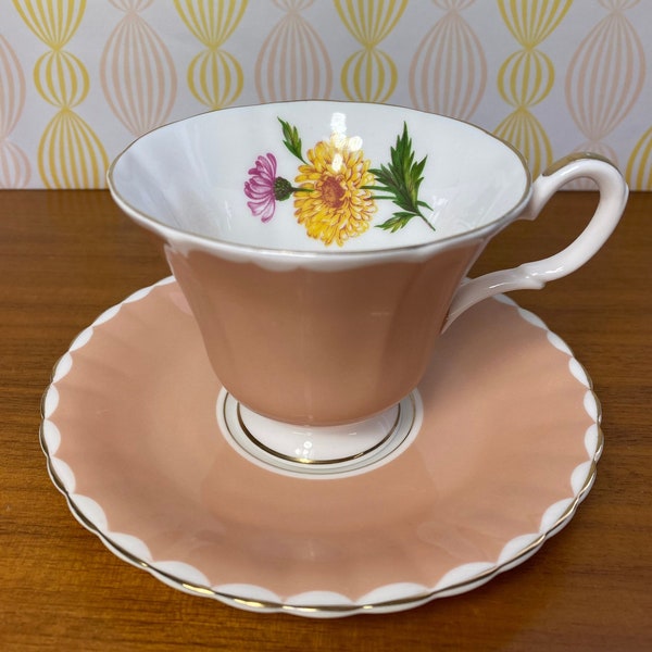 Antique Susie Cooper Tea Cup and Saucer Set Maroon Red and - Etsy Canada