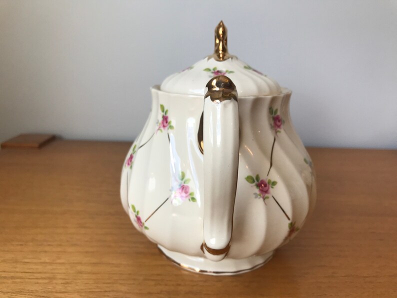 Sadler Teapot Ditsy Rose Gold Tea Pot 2790 Pink Rose English Etsy