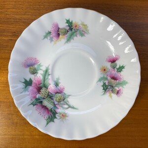 Royal Albert Summertime Series Bone China Tea Cup and Saucer, Purple Pink Thistle Teacup and Saucer image 7
