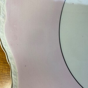 Pink Rose Tray Signed P. Granet, Myott Son & Co Ltd. Staffordshire Ceramic Serving Plate 2874 image 5