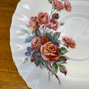 Royal Albert Centennial Rose Vintage Teacup and Saucer, Red Pink Orange Rose Tea Cup and Saucer, English Bone China CLEARANCE image 7