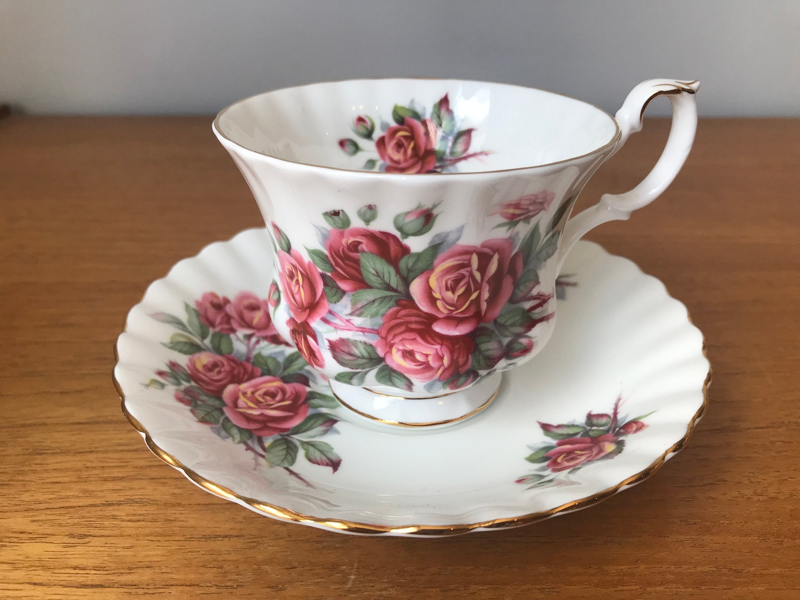Royal Albert Tea Set Mismatched Tea Cups and Saucers Red and Etsy Canada