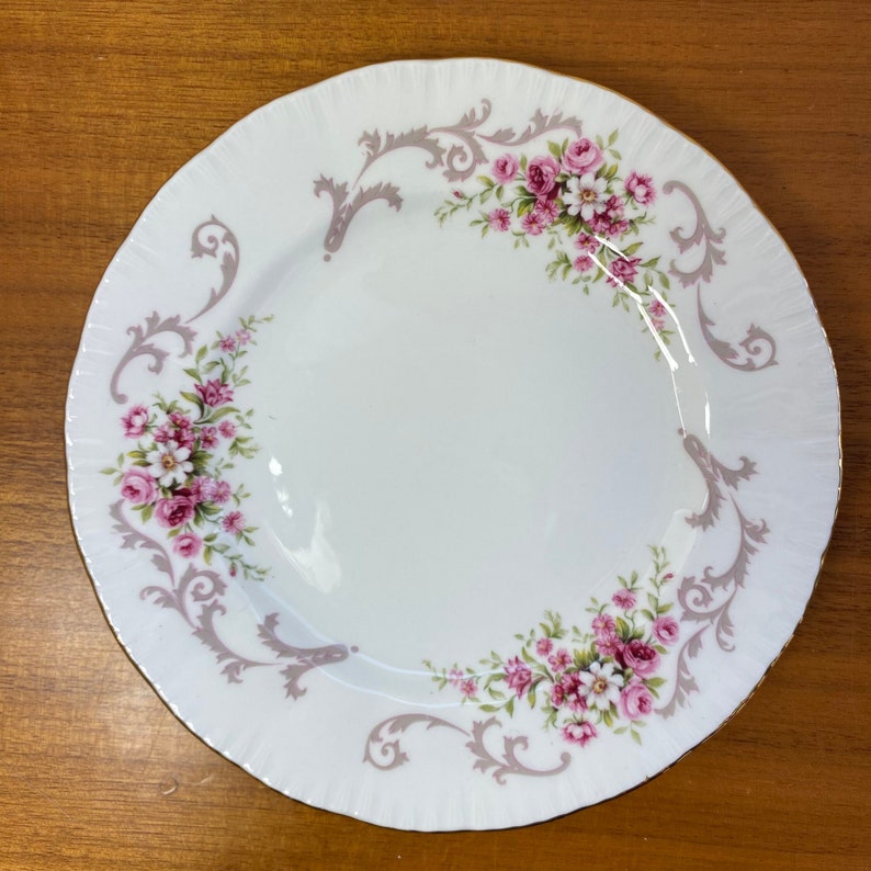 Bone China Plates, Mismatched Pink Rose Bread and Butter Plates, Side Plates, Royal Albert, Northumbria, Paragon, Royal Stafford image 6