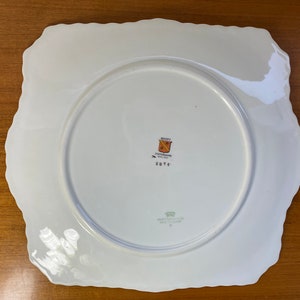 Pink Rose Tray Signed P. Granet, Myott Son & Co Ltd. Staffordshire Ceramic Serving Plate 2874 image 9