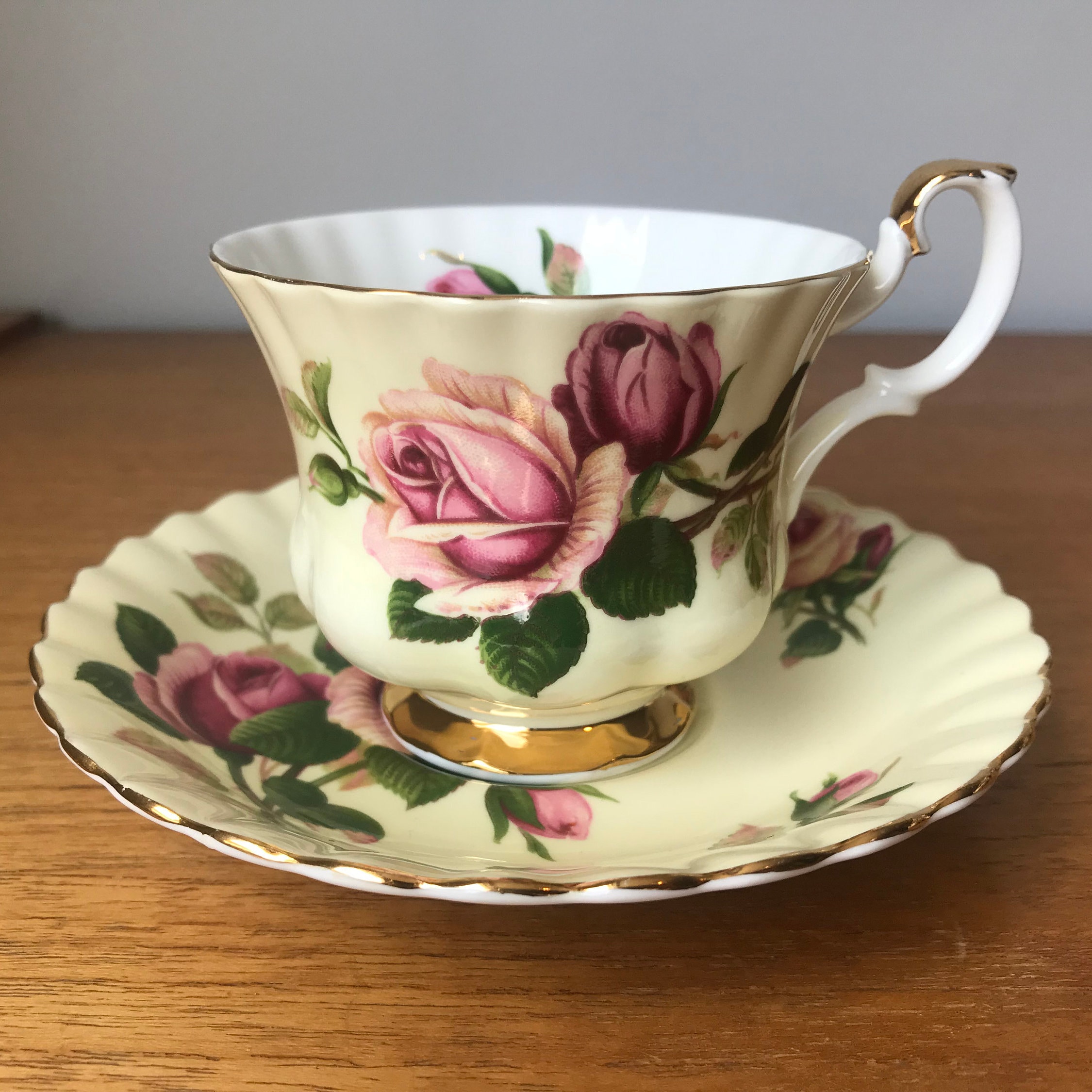 Drink & Barware Home & Living English afternoon tea china Vintage tea cups and saucers pink