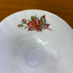 Royal Albert Centennial Rose Vintage Teacup and Saucer, Red Pink Orange Rose Tea Cup and Saucer, English Bone China CLEARANCE image 5