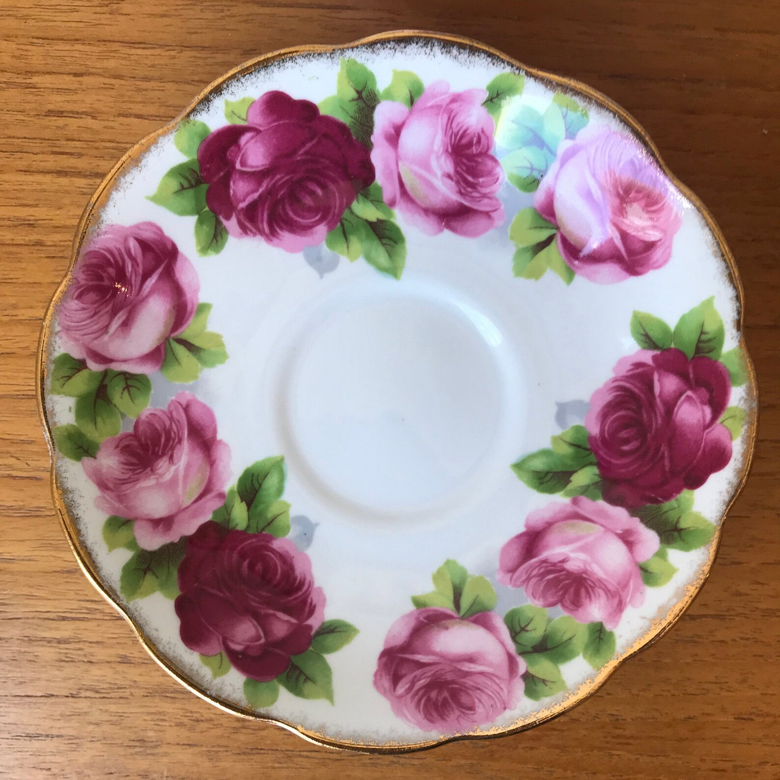 Royal Albert Old English Rose Tea Cup and Saucer Etsy