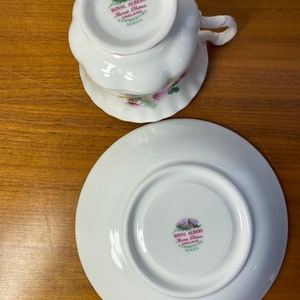 Royal Albert Summertime Series Bone China Tea Cup and Saucer, Purple Pink Thistle Teacup and Saucer image 9