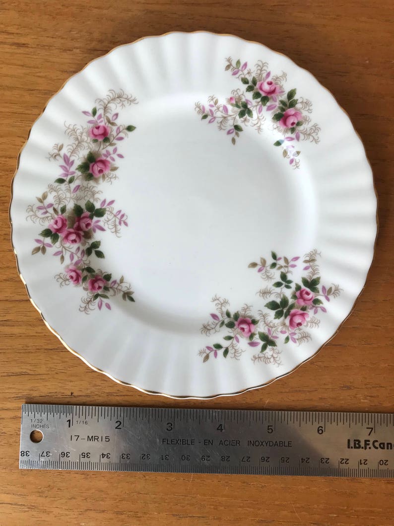 Royal Albert Lavender Rose Vintage Dessert Plates Pink Rose Etsy Canada