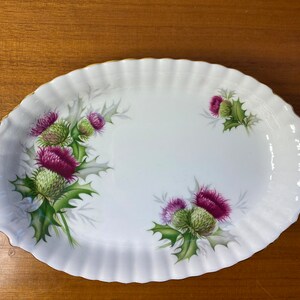 Royal Albert China Highland Thistle Cream and Sugar set with Regal Tray, Milk Pitcher and Sugar Bowl image 6