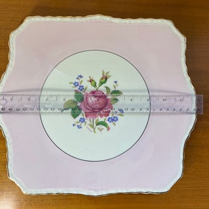 Pink Rose Tray Signed P. Granet, Myott Son & Co Ltd. Staffordshire Ceramic Serving Plate 2874 image 10