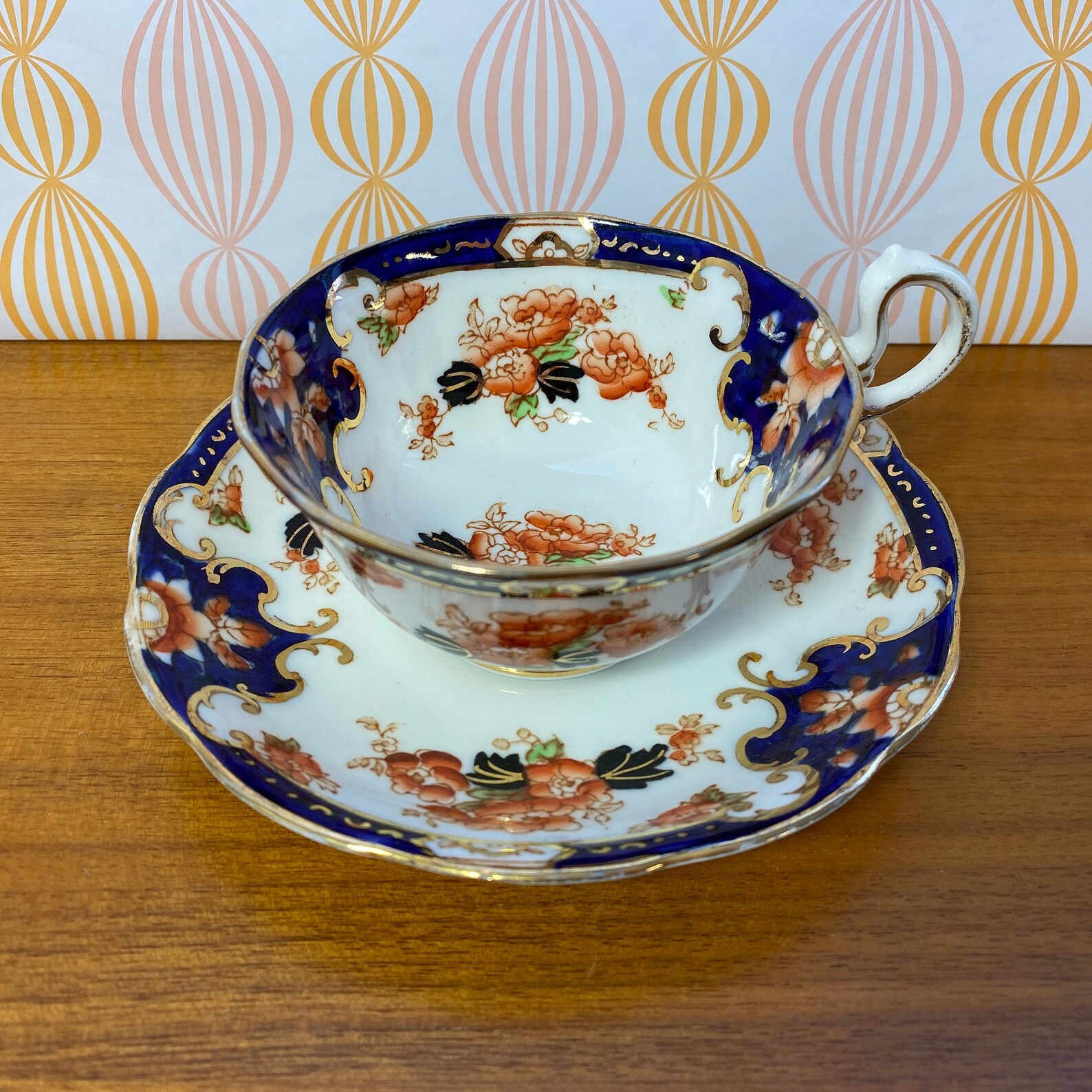 Antique Imari Tea Cup and Saucer Royal Albert China Teacup Etsy