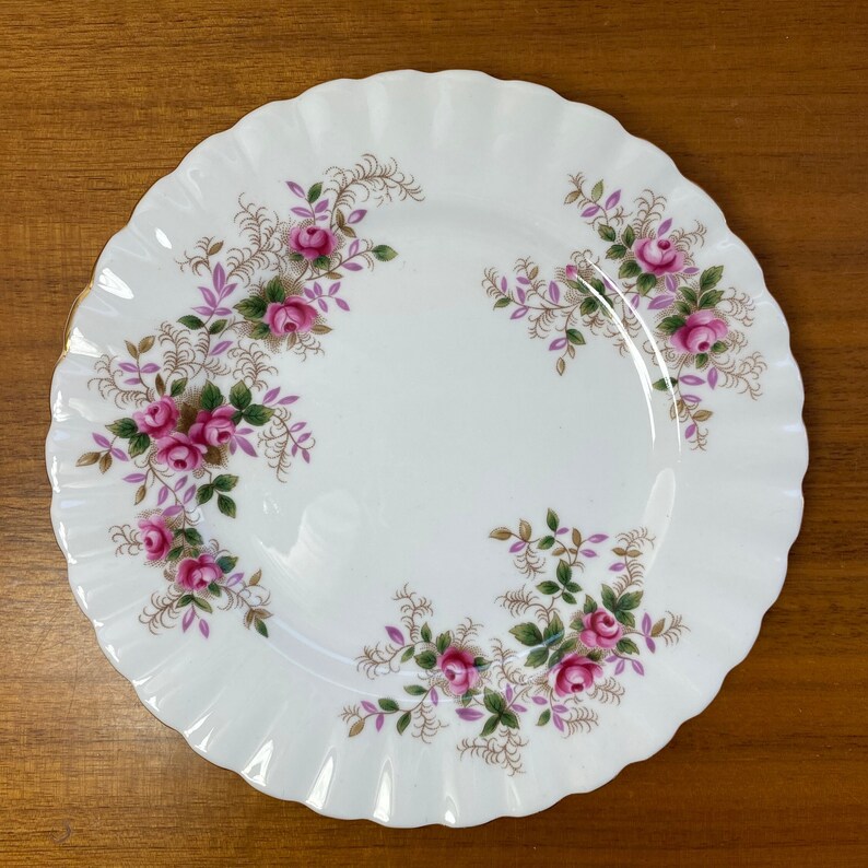 Bone China Plates, Mismatched Pink Rose Bread and Butter Plates, Side Plates, Royal Albert, Northumbria, Paragon, Royal Stafford image 8