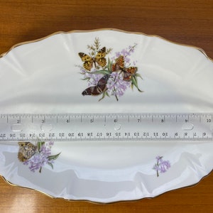 Royal Grafton China Tray, Butterflies and Purple Lilacs Serving Tray image 10